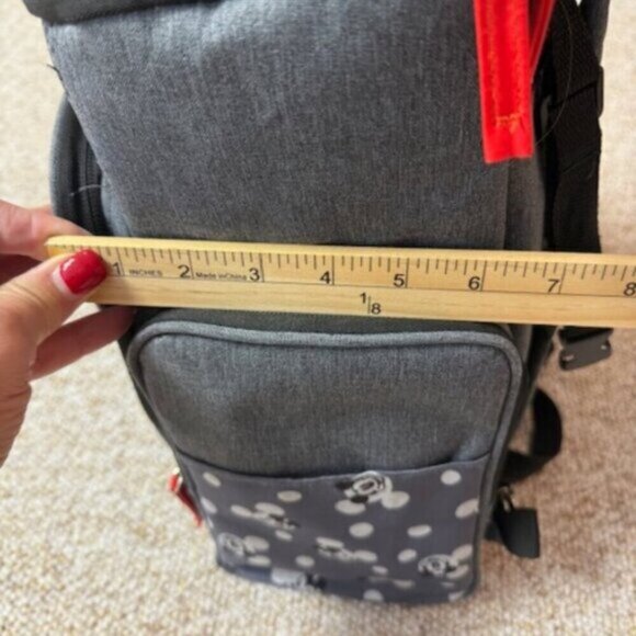 Authentic Disney Baby Black & White Mickey Mouse Multi Pc Diaper Bag Backpack - Picture 9 of 12